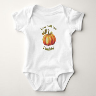 Noem Me Maar Punkin' - Oranje Pompoen Romper