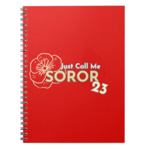 Noem me maar Soror 2023 Crimsom & Cream Notitieboe
