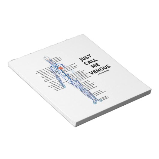 Noem me maar Venous Veins Venous System Notitieblok (Schuin)