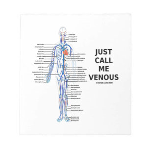 Noem me maar Venous Veins Venous System Notitieblok