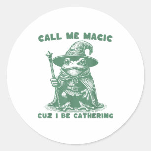 Noem me Magisch Oom Omdat Ik Verzamel, Grappige To Ronde Sticker