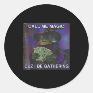 Noem me Magisch Oom Omdat Ik Verzamel, Grappige To Ronde Sticker