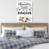 Noem me mam | Beste mam cadeau ooit Canvas Afdruk (Insitu (Slaapkamer))