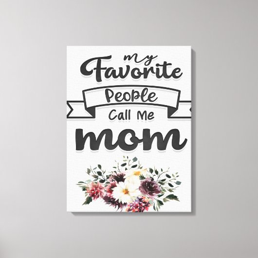 Noem me mam | Beste mam cadeau ooit Canvas Afdruk (Voorkant)