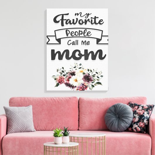 Noem me mam | Beste mam cadeau ooit Canvas Afdruk (Insitu (Woonkamer))