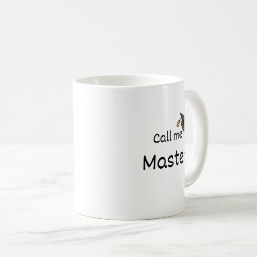 Noem me meester - gepersonaliseerde mok - Afstuder (Voorkant rechts)