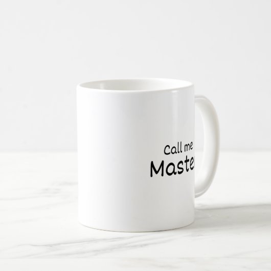 Noem me meester - gepersonaliseerde mok - Afstuder (Voorkant rechts)