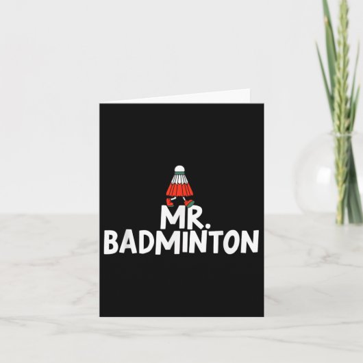 Noem me meneer badmintonspeler Grappige shuttle  Kaart (Voorkant)