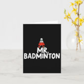 Noem me meneer badmintonspeler Grappige shuttle  Kaart (Gele Bloem)