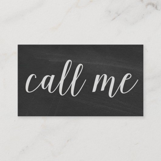 Noem me moderne krijtbord Visitekaartjes (Voorkant)