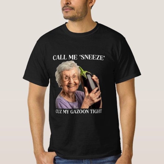 Noem me niezen want mijn gazon strak grappig verle t-shirt (Voorkant)