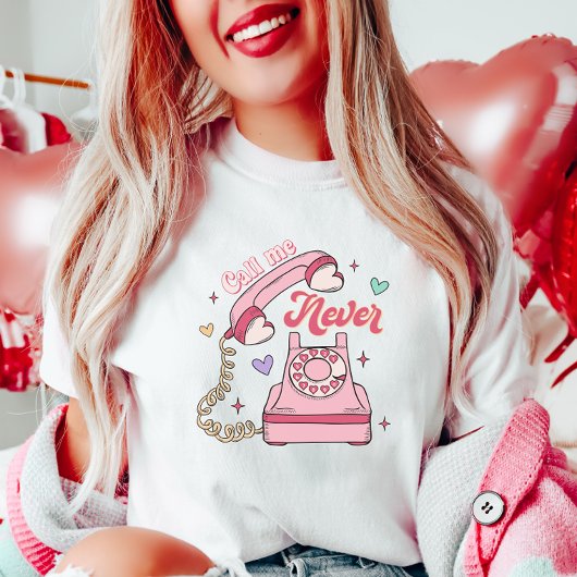 Noem me nooit, Retro Groovy Funny Valentijn T-shirt