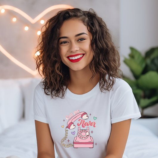 Noem me nooit, Retro Groovy Funny Valentijn T-shirt