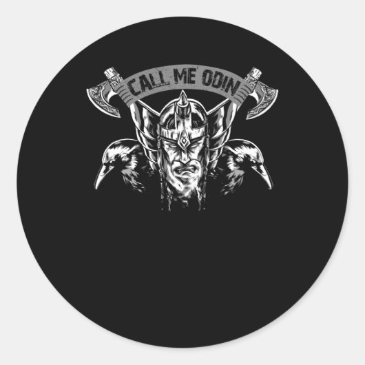 Noem me Odin Ronde Sticker (Voorkant)