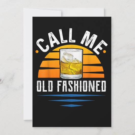 Noem me Old Fashioned Funny Whiskey Bourbon Bedankkaart (Voorkant)