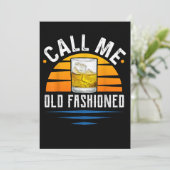 Noem me Old Fashioned Funny Whiskey Bourbon Bedankkaart (Staand voorkant)