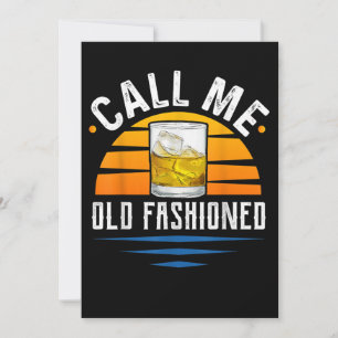 Noem me Old Fashioned Funny Whiskey Bourbon Bedankkaart