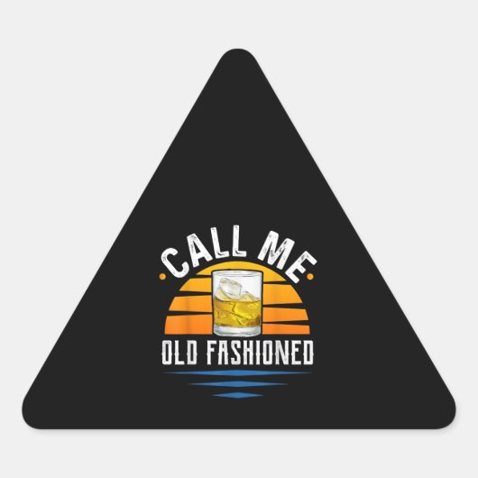 Noem me Old Fashioned Funny Whiskey Bourbon Sticker (Voorkant)