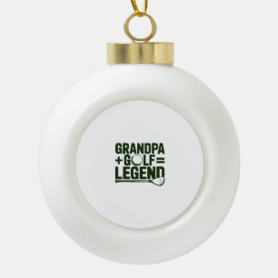 Noem me opa, zie me golfen keramische bal ornament