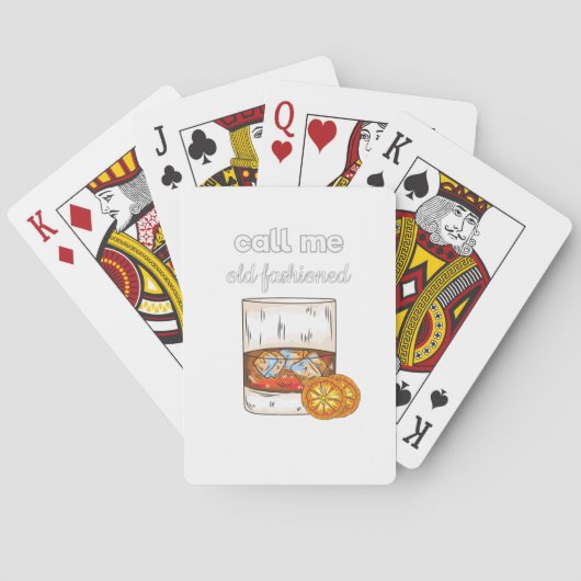 Noem me Oude Fashioned Pokerkaarten (Achterkant)