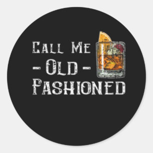 Noem me Oude Fashioned Ronde Sticker