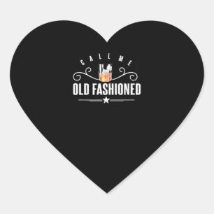 Noem me oude, gefashioned grappny Whiskey en Bourb Hart Sticker