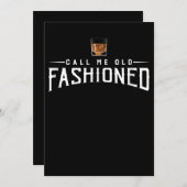 Noem me oude whiskey bedankkaart (Voorkant / Achterkant)