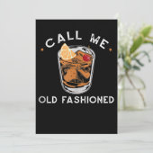 Noem me oude whiskey Drink cocktail Bedankkaart (Staand voorkant)