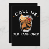 Noem me oude whiskey Drink cocktail Bedankkaart (Voorkant / Achterkant)