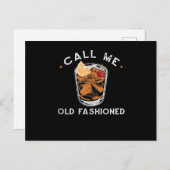 Noem me oude whiskey Drink cocktail Briefkaart (Voorkant / Achterkant)