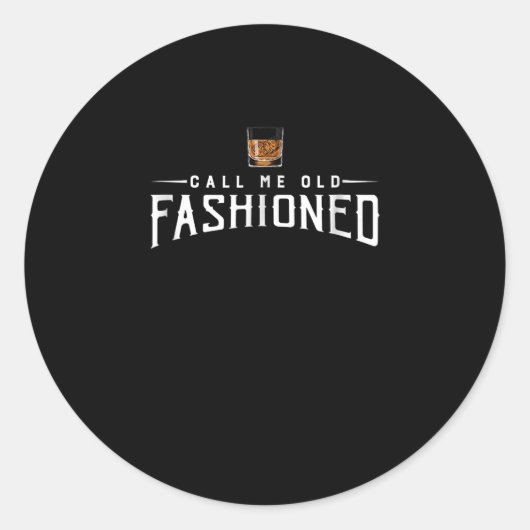 Noem me oude whiskey ronde sticker (Voorkant)