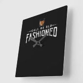 Noem me oude whiskey vierkante klok (Hoek)