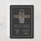 Noem me ouderwets cocktail verjaardagsfeestje kaart (Voorkant)