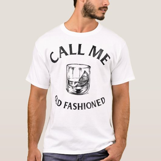 Noem me ouderwets cocktailglas t-shirt (Voorkant)