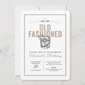 Noem me ouderwetse retro witte whisky verjaardag kaart (Voorkant)