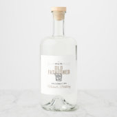 Noem me ouderwetse retro witte whisky verjaardag likeurfles etiket (Voorkant)
