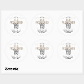 Noem me ouderwetse retro witte whisky verjaardag ronde sticker (Vel)