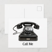 Noem me ouderwetse telefoon briefkaart (Voorkant / Achterkant)
