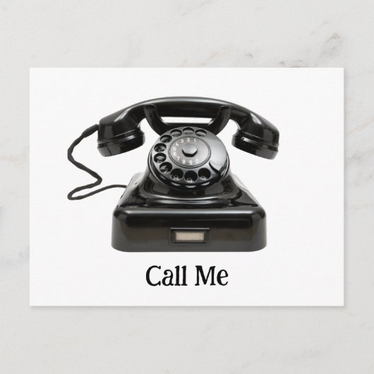 Noem me ouderwetse telefoon briefkaart (Voorkant)