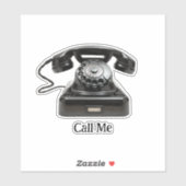 Noem me ouderwetse telefoon sticker (Vel)