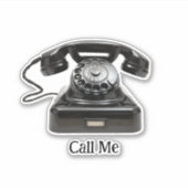 Noem me ouderwetse telefoon sticker (Voorkant)