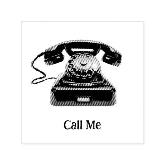 Noem me ouderwetse telefoon  zelfinktende stempel (Design)