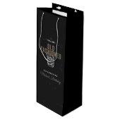 Noem me ouderwetse zwarte whiskey verjaardag wijn cadeautas (Voorkant Gekanteld)