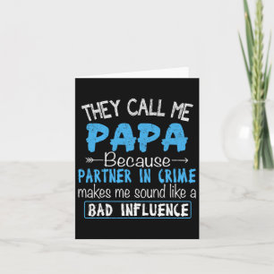 Noem me papa partner in crime papa vaderdag famili kaart