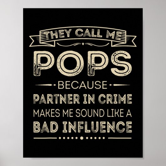 Noem me Poppen omdat partner in crime fun papa gra Poster (Voorkant)