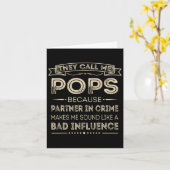 Noem me Pops Omdat Partner in Misdaad Leuke Papa O Kaart (Gele Bloem)