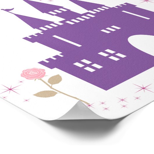 Noem me prinses kasteel art voor meisjes kamer poster (Hoek)