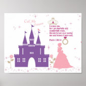 Noem me prinses kasteel art voor meisjes kamer poster (Voorkant)