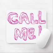 Noem me roze typografiedaille sticker muismat (Met muis)