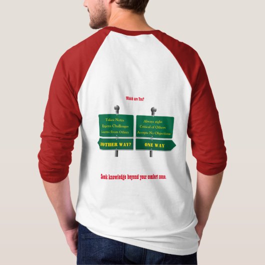 Noem me ruimdenkende Humor T-shirt (Achterkant)